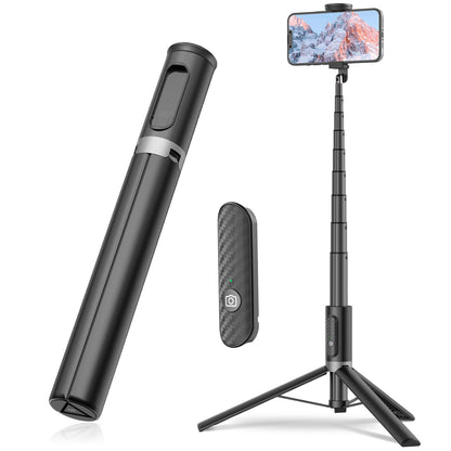 New Long Selfie Stick Tripod Carbon Fiber Plastic Detachable Remote Control