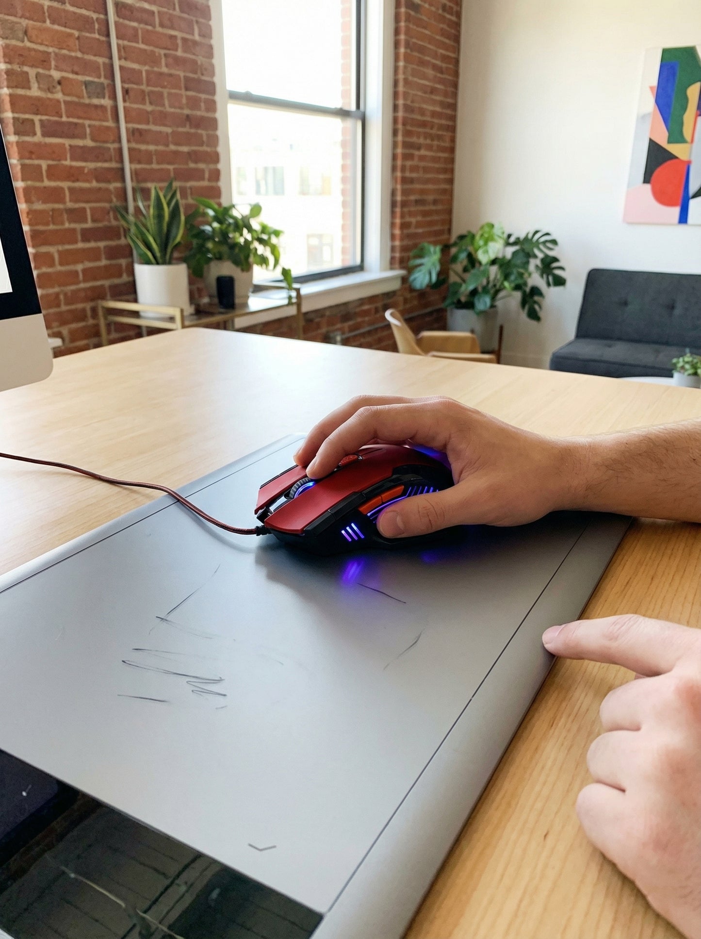 Macro Luminous Electric Home Cool color-Changing Wired Mouse