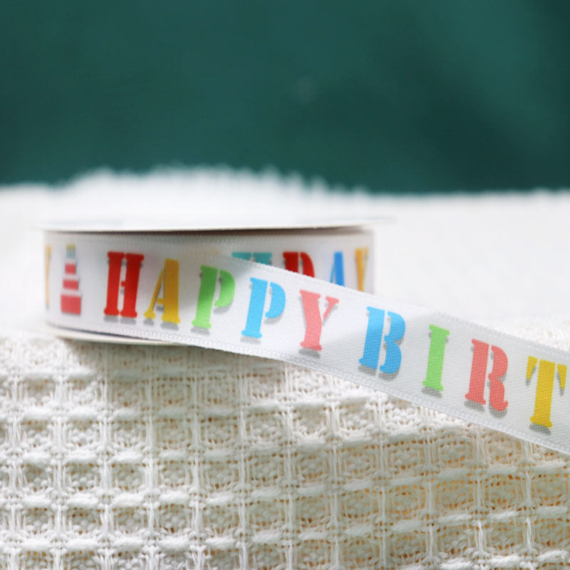 Packing Ribbon Polyester Printing Webbing Bouquet Bandage