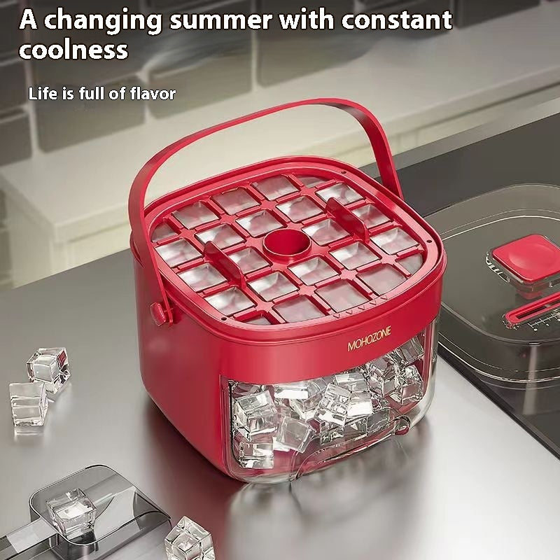 Convenient Outdoor Portable Ice Tray Large Capacity Ice Bucket 48 Extra-Large Ice Maker Food Grade Plastic Storage
