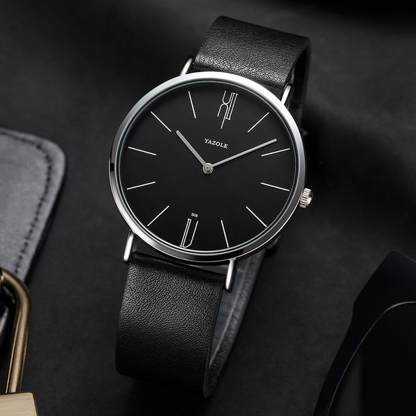 Simple men's waterproof quartz watch