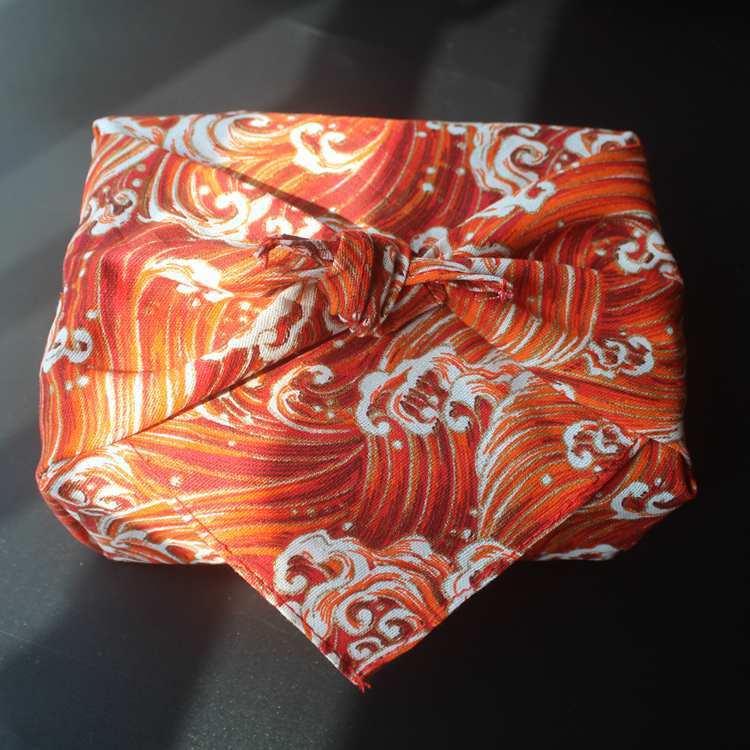 Japanese style suede wrapped lunch cloth