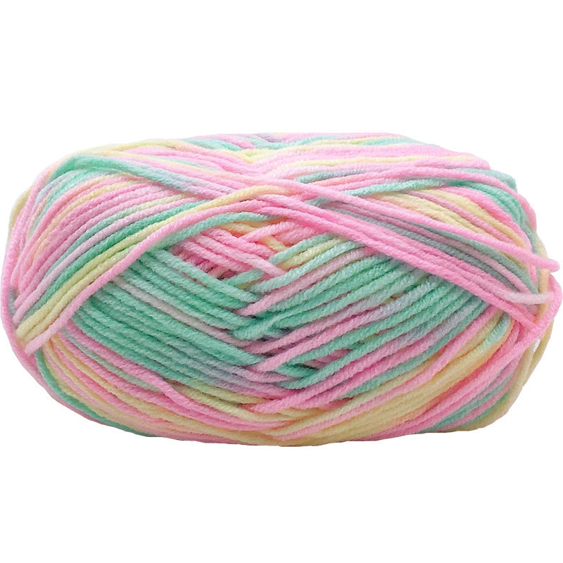 Gradient Color Segment Dyed Milk Cotton Pineapple Bag Knitting Ball Of Yarn