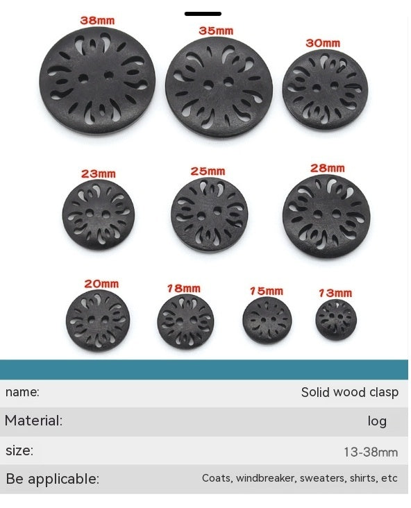 Natural Wood Dyed Lase Coat Sweater Cardigan Clothes Buttons