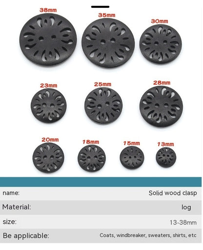 Natural Wood Dyed Lase Coat Sweater Cardigan Clothes Buttons