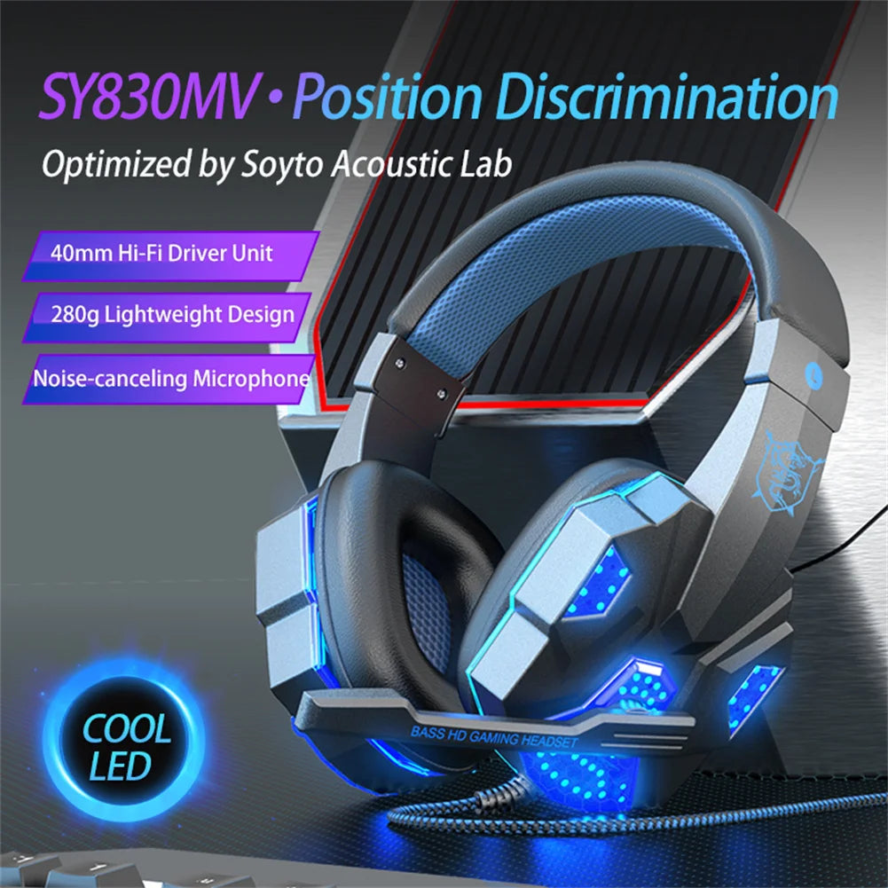 Earphones for wired laptops, dedicated earphones for gaming and esports, comfortable to wear, and head mounted gaming