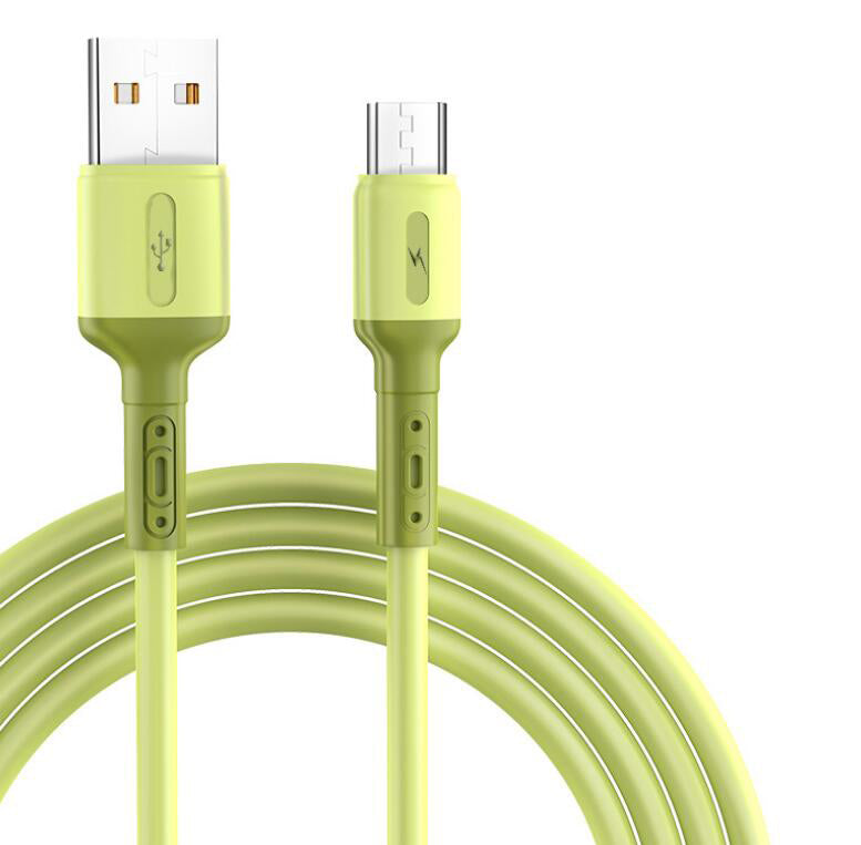 3A Liquid Silicone Micro USB Type C Cable Mobile Phone Charger Fast Charging USB Data Cord Charge