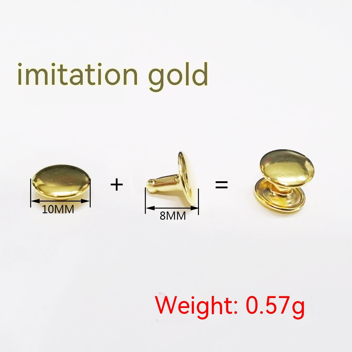 Belt DIY Mounted Rivet Double-sided Rivet Small Flat Nail
