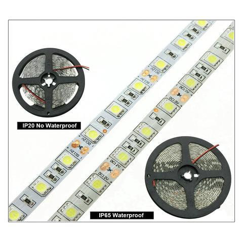 شرائط إضاءة LED، 60 حبة إضاءة، شرائط إيبوكسي ناعمة مقاومة للماء