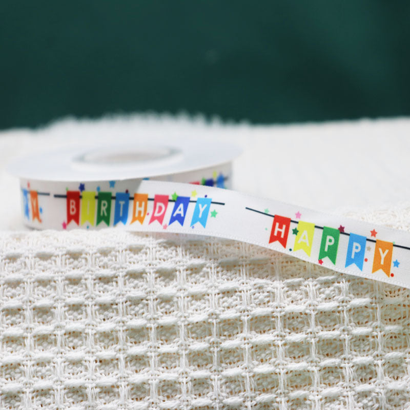 Packing Ribbon Polyester Printing Webbing Bouquet Bandage