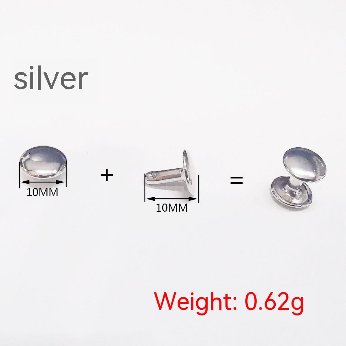 Belt DIY Mounted Rivet Double-sided Rivet Small Flat Nail