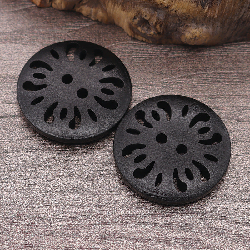 Natural Wood Dyed Lase Coat Sweater Cardigan Clothes Buttons