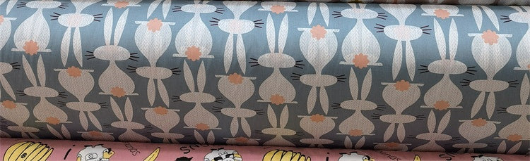 Cartoon Panda And Tiger Cotton Twill