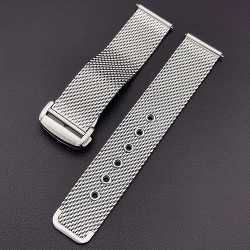 Folding Buckle Butterfly Clasp Stainless Steel Mesh Strap