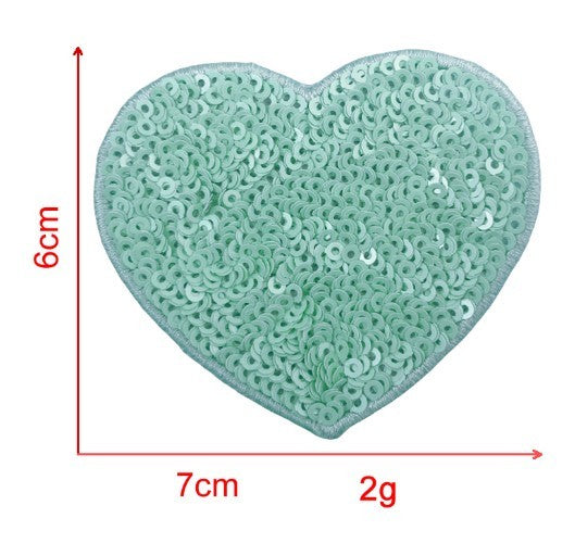 Sequin Love Embroidery Cloth Sticker Adhesive Accessories Decorations