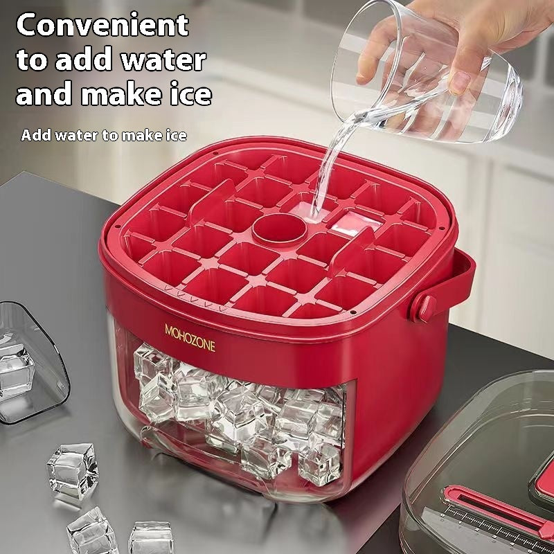 Convenient Outdoor Portable Ice Tray Large Capacity Ice Bucket 48 Extra-Large Ice Maker Food Grade Plastic Storage