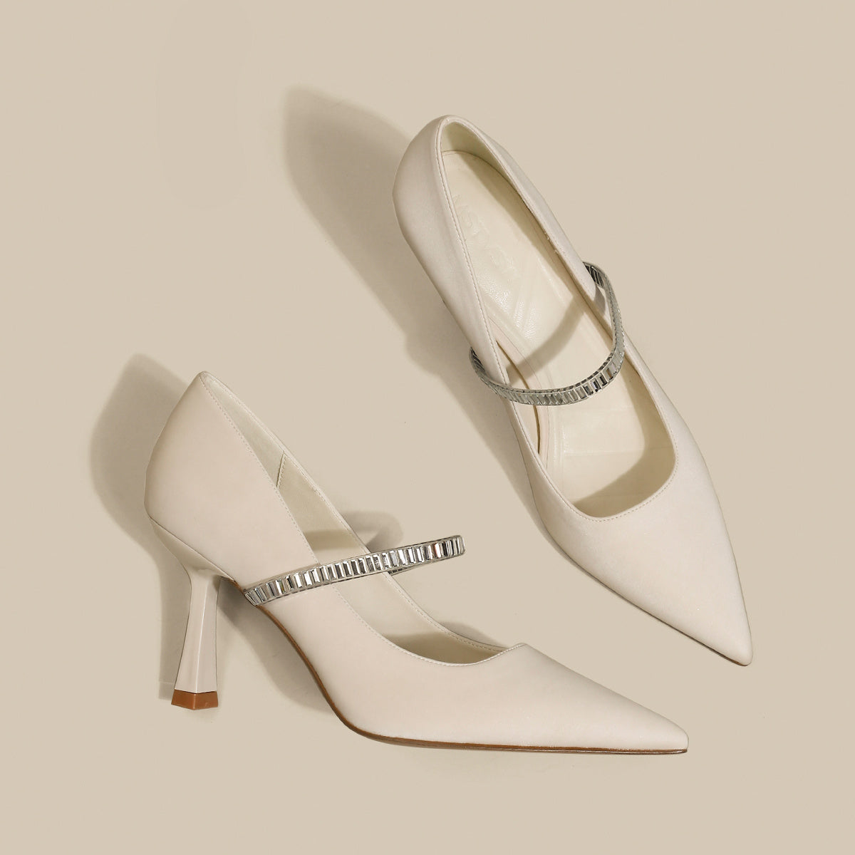 Women's Black High Heels Stiletto Pointed Toe Sandals With Skirt