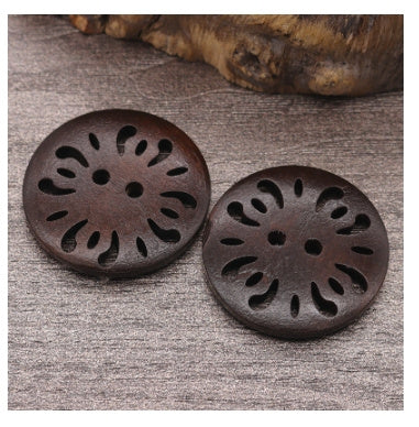Natural Wood Dyed Lase Coat Sweater Cardigan Clothes Buttons