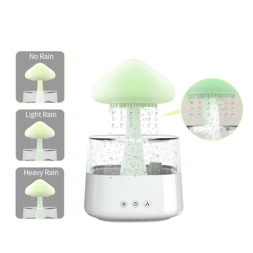 New Arrival Rain Cloud Humidifier Rain Drip Aromatherapy Essential Oil Air Diffuser 450ml 7 Colors Mushroom Humidifier