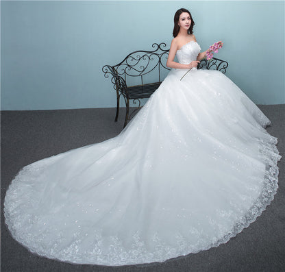 wedding bride  dress new large tail size wedding dress factory wholesale TH52