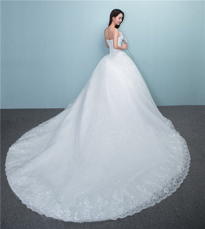 wedding bride  dress new large tail size wedding dress factory wholesale TH52