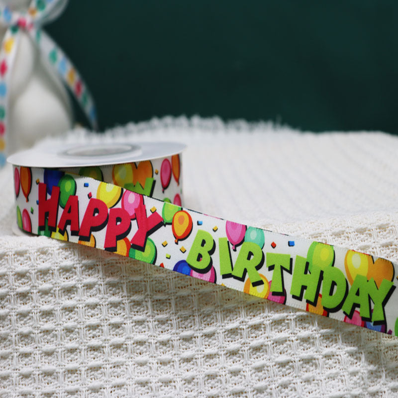 Packing Ribbon Polyester Printing Webbing Bouquet Bandage