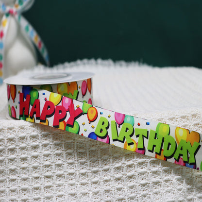 Packing Ribbon Polyester Printing Webbing Bouquet Bandage