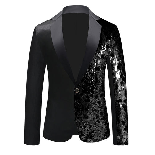 Men's Sequined Suit Jacket Dance Dress