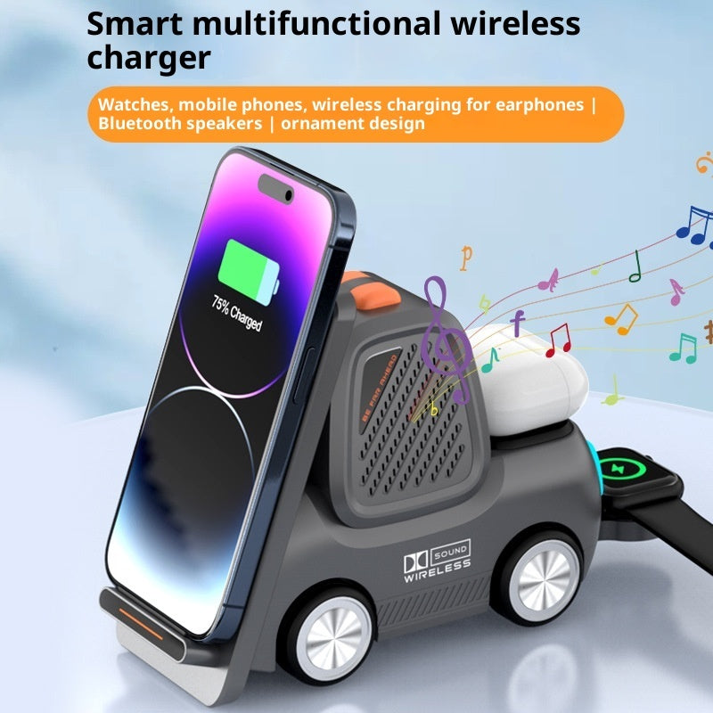 Three-in-one Wireless Charger Mobile Phone Holder Wireless