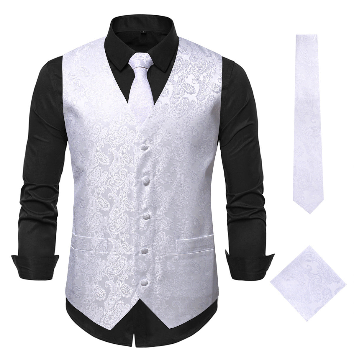 Fashion SUNFLOWER Vest Men's Embroidered Vest European Size Coat