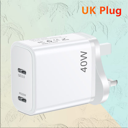 Fast charging mobile phone charging head dual PD Type-C mobile phone charger