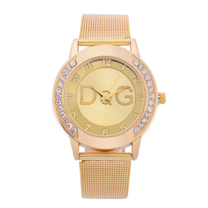 New Fashion European popular style Women Watch Luxury Brand Quartz Watches Reloj Mujer Casual Stainless Steel Wristwatches
