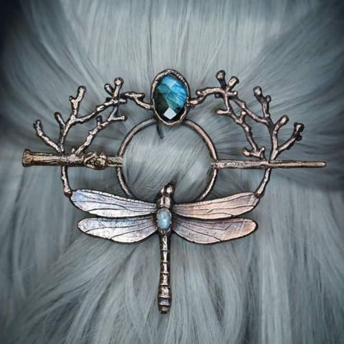 Dragonfly Branch Gem Hairpin Women's Personalized Hair Accessories