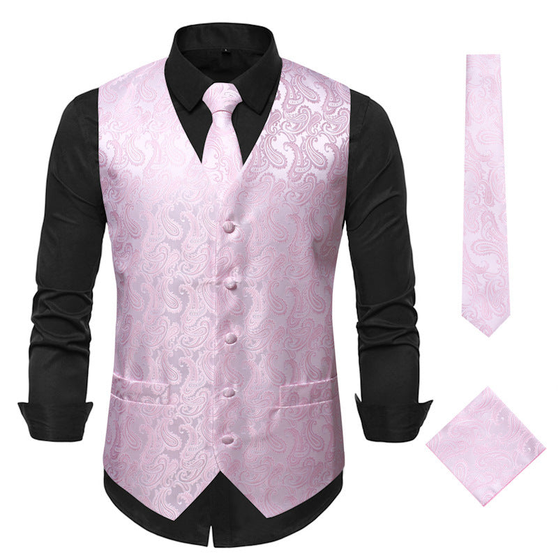 Fashion SUNFLOWER Vest Men's Embroidered Vest European Size Coat