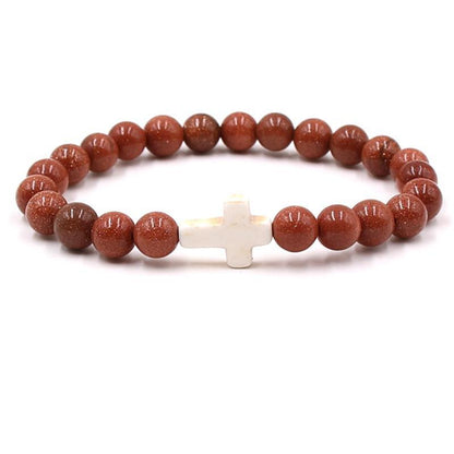 Fashion bead jewelry cross bracelet