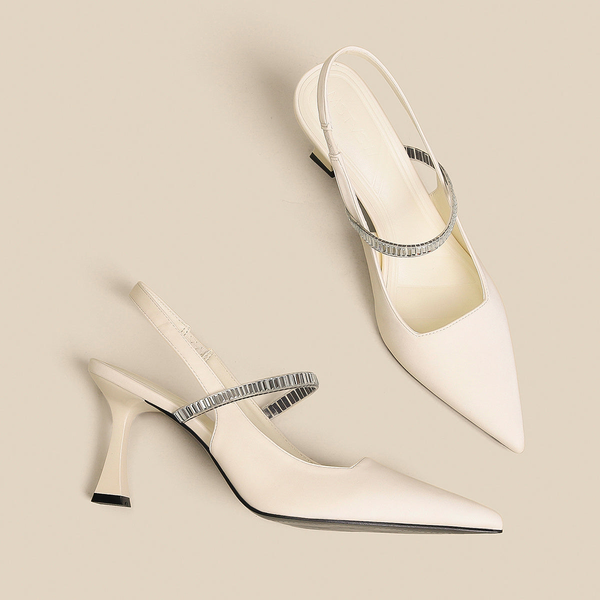 Women's Black High Heels Stiletto Pointed Toe Sandals With Skirt