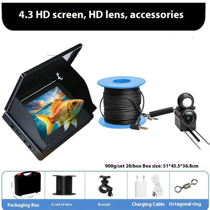 Underwater Visual Fish Finder Display Screen Night Vision Waterproof Ultra-clear Camera