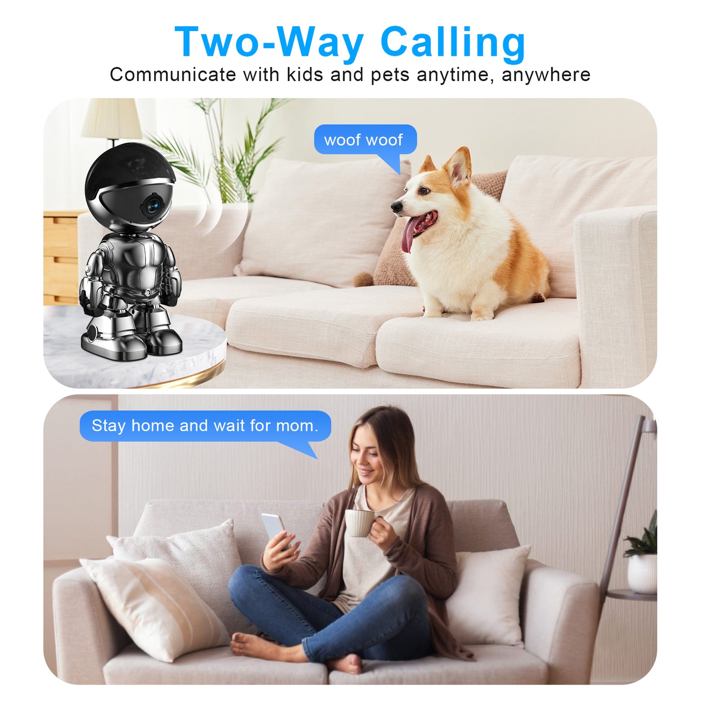 Smart Robot Camera 3MP IP Camera WIFI Robert Network CCTV HD Baby Monitor Remote Control Home Security Camera