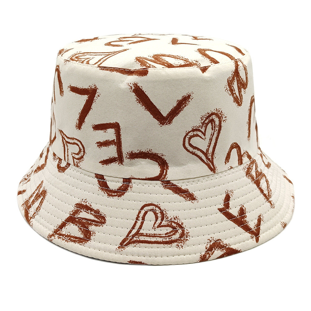 Love Letter Pattern Digital Printing Bucket Hat