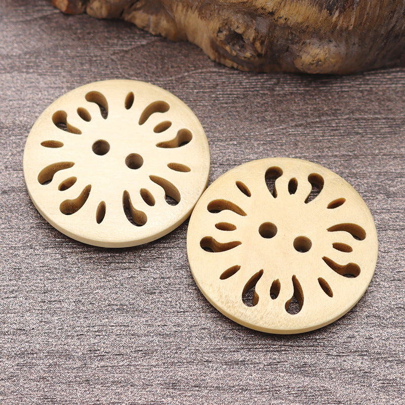 Natural Wood Dyed Lase Coat Sweater Cardigan Clothes Buttons