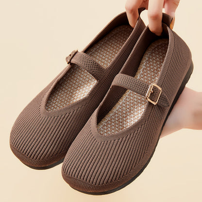 Flat Bottom Slip-on Soft Bottom Round Head Shoes With No Tired Feet