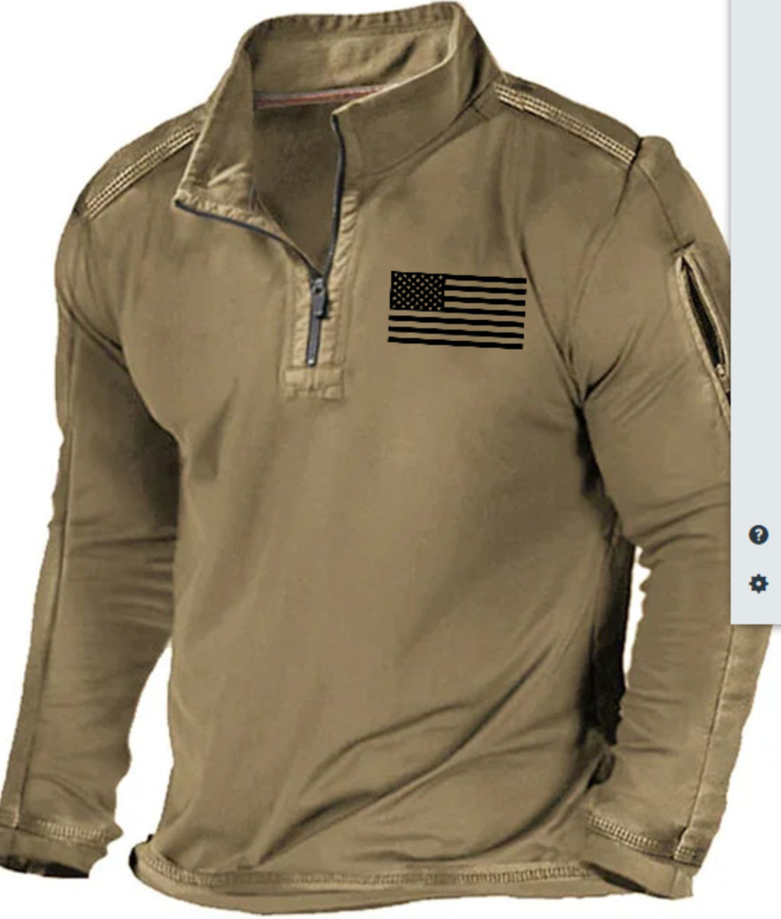 Men's Sports Fashion Zipped Stand Collar Long-sleeved Sweater
