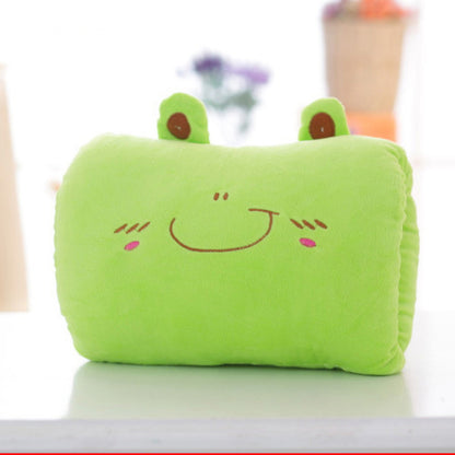 Animated nap pillow, warm hand cover, cylindrical cushion, creative hand warmer, girls' plush toy