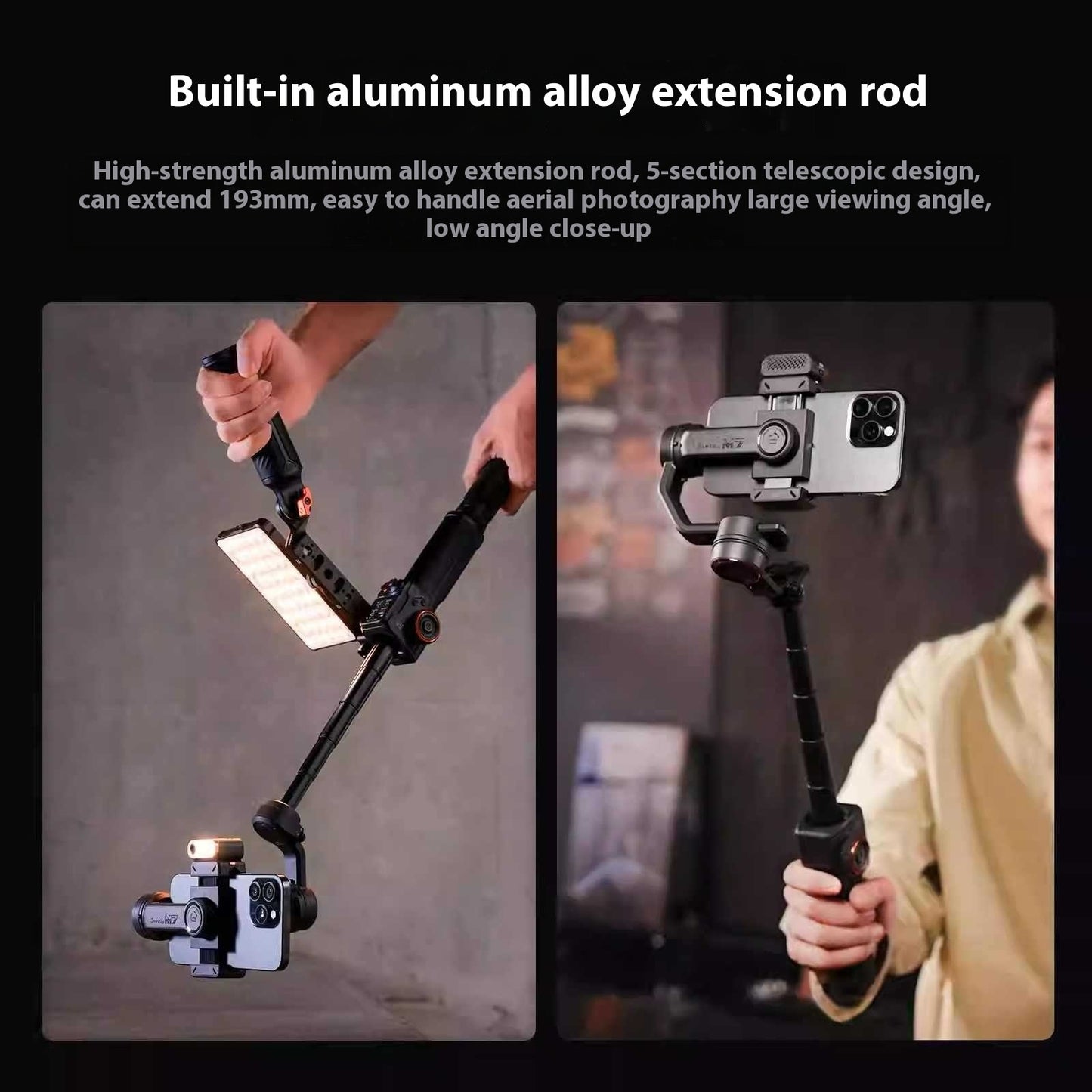 M 70000 Object AI Tracking Touch Mobile PTZ Handheld Selfie Stick