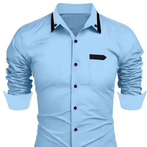 Men's Casual Fashion Business Trends Long-sleeved Shirt