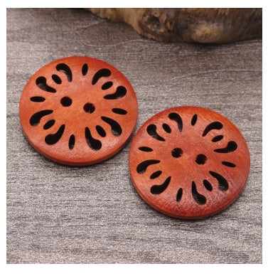 Natural Wood Dyed Lase Coat Sweater Cardigan Clothes Buttons