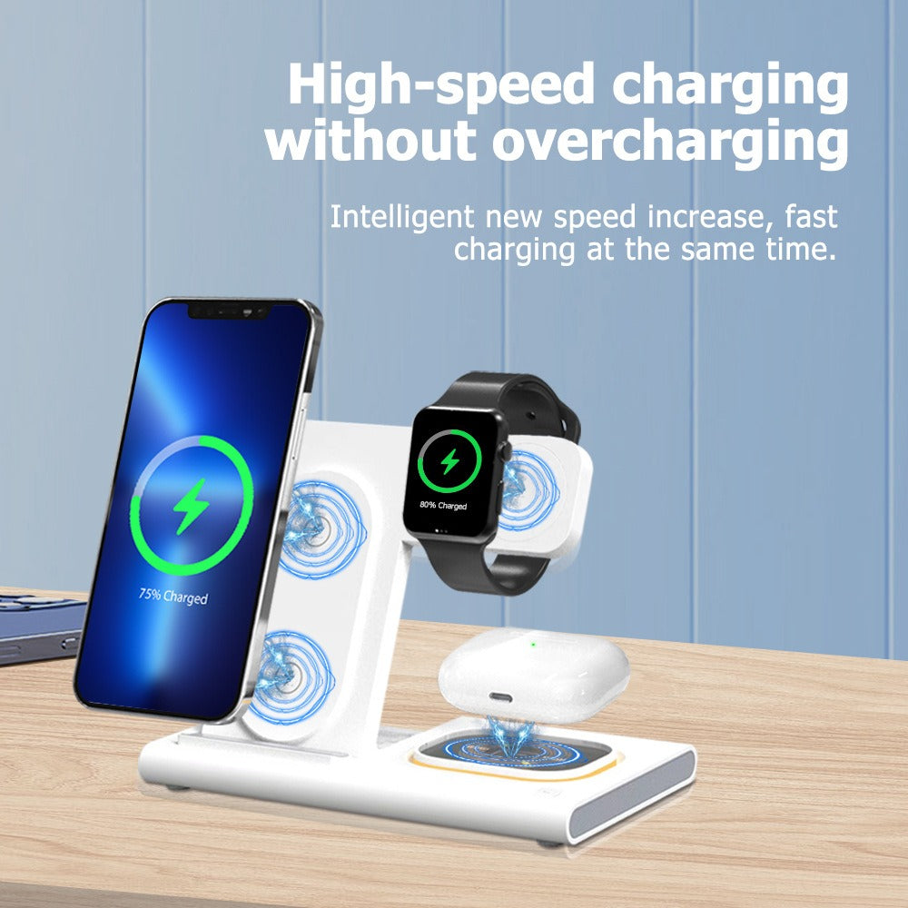 3-in-1 wireless charger supports fast charging and multifunctional wireless charging