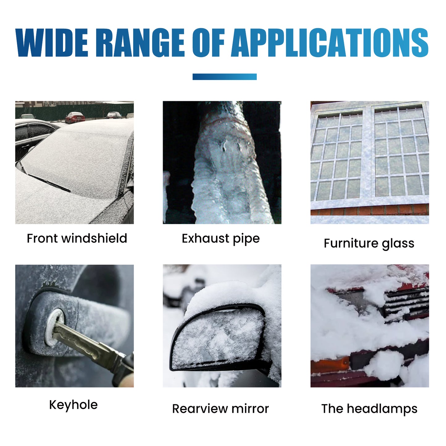 Melting Snow Remover Quick Melting Snow Remover For Car Glass In Winter Front Windshield And Window Snow Preventer
