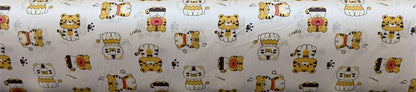 Cartoon Panda And Tiger Cotton Twill