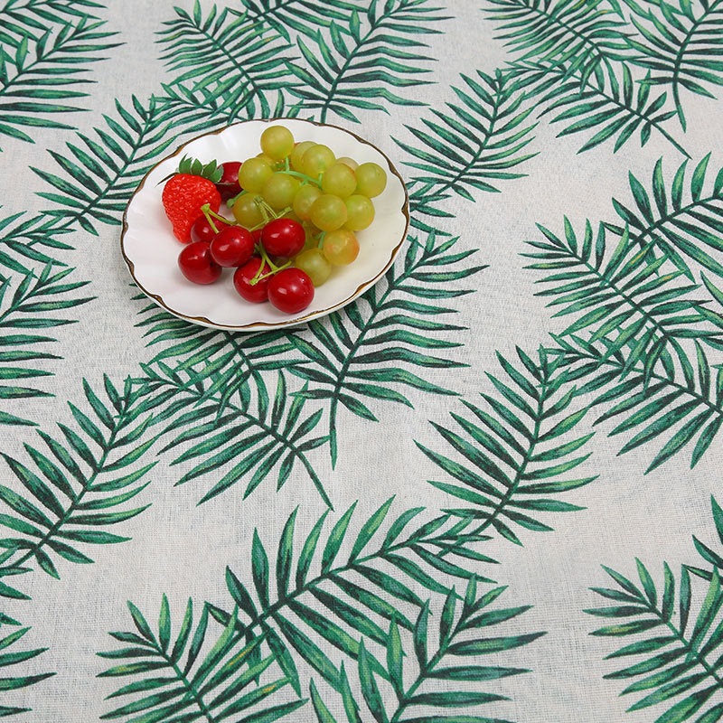 Cotton And Hemp Cloth Plant Tower Series Thickened Printed Fabric Storage Cloth